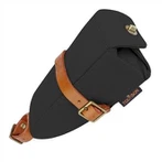 Crna platnena biciklistička torba za sedlo